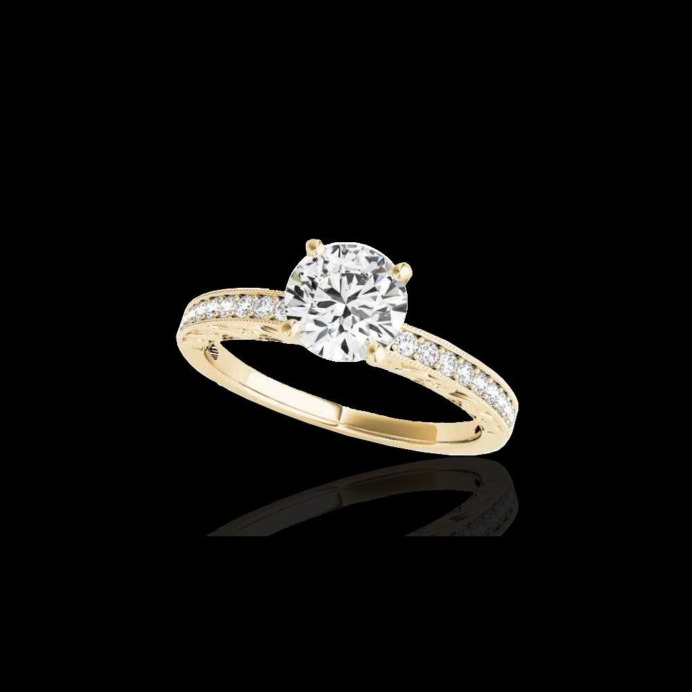 1.43 ctw Certified Diamond Solitaire Antique Ring 10K: REF-259W3K - SKU: 34614 ---- 1.43 ctw Certified Diamond Solitaire Antique Ring 10K Yellow Gold Designer Brand Luxury Jewelry, made in the USA Suggested Retail Price: $19,000 Factory offers perfect fac