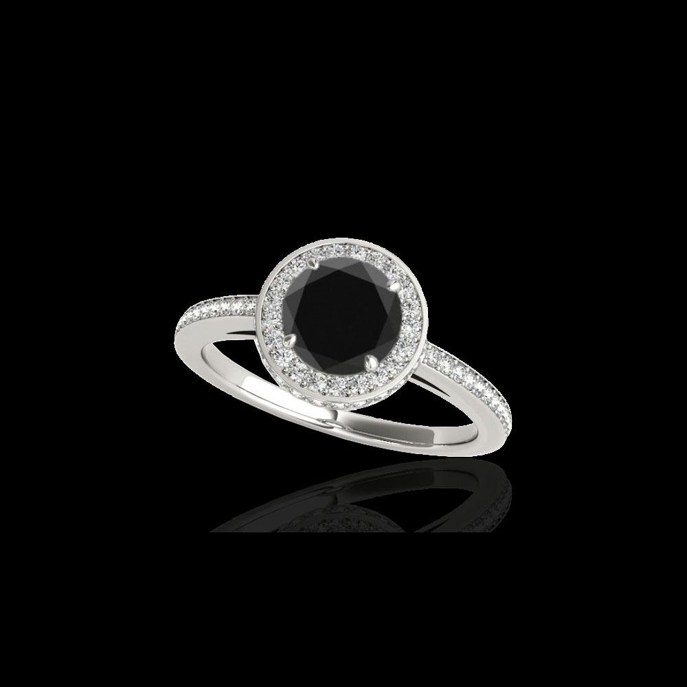 1.55 ctw Certified VS Black Diamond Solitaire Halo Ring: REF-65F2M - SKU: 34277 ---- 1.55 ctw Certified VS Black Diamond Solitaire Halo Ring 10K White Gold Designer Brand Luxury Jewelry, made in the USA Suggested Retail Price: $5,250 Factory offers perfect 