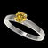 0.54 ctw Certified Intense Yellow Diamond Engagment