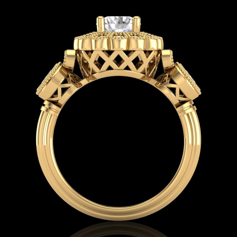 1.5 ctw VS/SI Diamond Solitaire Art Deco 3 Stone Ring: REF-300X2A - SKU: 37060 ---- 1.5 ctw VS/SI Diamond Solitaire Art Deco 3 Stone Ring 18k Yellow Gold Designer Brand Luxury Jewelry, made in the USA Suggested Retail Price: $16,500 Factory offers perfect