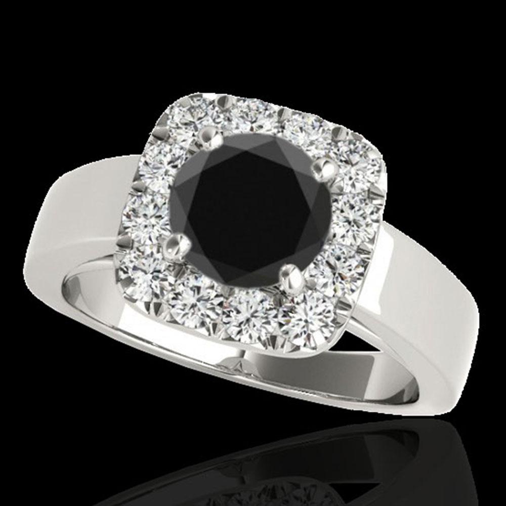 1.55 ctw Certified VS Black Diamond Solitaire Halo Ring: REF-57M3G - SKU: 34241 ---- 1.55 ctw Certified VS Black Diamond Solitaire Halo Ring 10k White Gold Designer Brand Luxury Jewelry, made in the USA Suggested Retail Price: $4,600 Factory offers perfect 