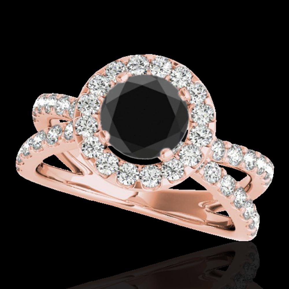 2.01 ctw Certified VS Black Diamond Solitaire Halo Ring: REF-74Y6X - SKU: 34029 ---- 2.01 ctw Certified VS Black Diamond Solitaire Halo Ring 10k Rose Gold Designer Brand Luxury Jewelry, made in the USA Suggested Retail Price: $6,550 Factory offers perfect f