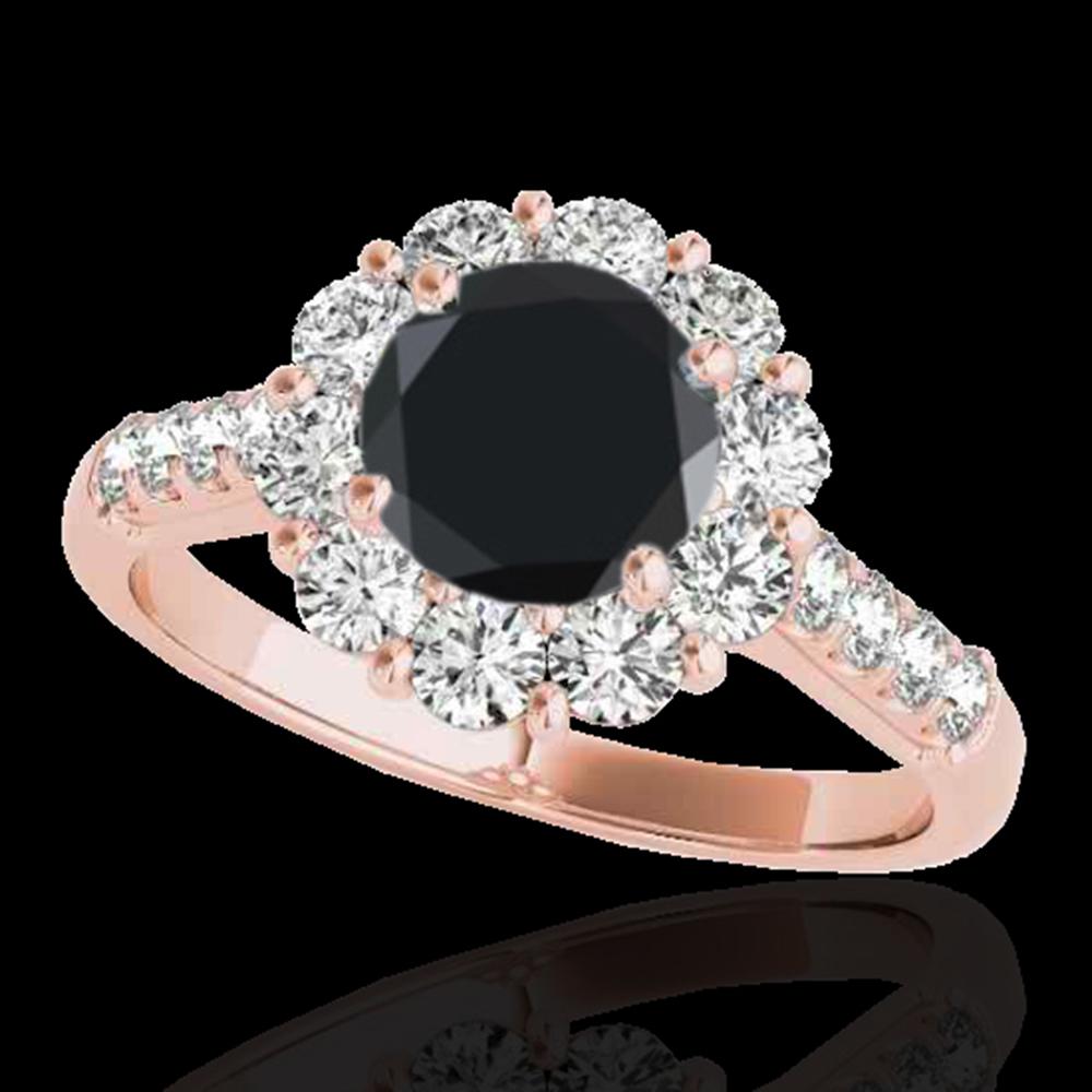 2 ctw Certified VS Black Diamond Solitaire Halo Ring: REF-81W8H - SKU: 33422 ---- 2 ctw Certified VS Black Diamond Solitaire Halo Ring 10k Rose Gold Designer Brand Luxury Jewelry, made in the USA Suggested Retail Price: $7,200 Factory offers perfect fact