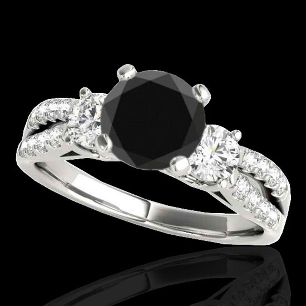 1.75 ctw Certified VS Black Diamond 3 Stone Ring 10k: REF-55Y4X - SKU: 35415 ---- 1.75 ctw Certified VS Black Diamond 3 Stone Ring 10k White Gold Designer Brand Luxury Jewelry, made in the USA Suggested Retail Price: $4,450 Factory offers perfect factory