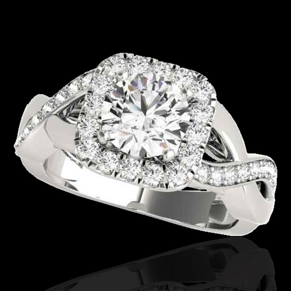 2 ctw Certified Diamond Solitaire Halo Ring 10k White: REF-259K3Y - SKU: 33316 ---- 2 ctw Certified Diamond Solitaire Halo Ring 10k White Gold Designer Brand Luxury Jewelry, made in the USA Suggested Retail Price: $20,900 Factory offers perfect factory si
