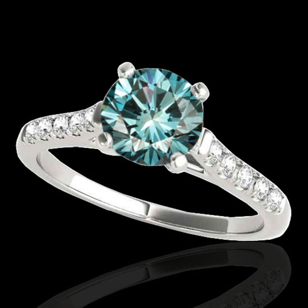 1.2 ctw SI Certified Fancy Blue Diamond Solitaire Ring: REF-122F8M - SKU: 34975 ---- 1.2 ctw SI Certified Fancy Blue Diamond Solitaire Ring 10k White Gold Designer Brand Luxury Jewelry, made in the USA Suggested Retail Price: $10,800 Factory offers perfect