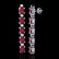 12.36 ctw Ruby & VS/SI Certified Diamond Tennis - 2