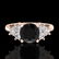 1.5 ctw Fancy Black Diamond Engagment Ring 18k Rose - 2