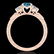 1.41 ctw Intense Blue Diamond Art Deco 3 Stone Ring 18k - 3