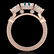 1.75 ctw Intense Blue Diamond Art Deco 3 Stone Ring 18k - 3