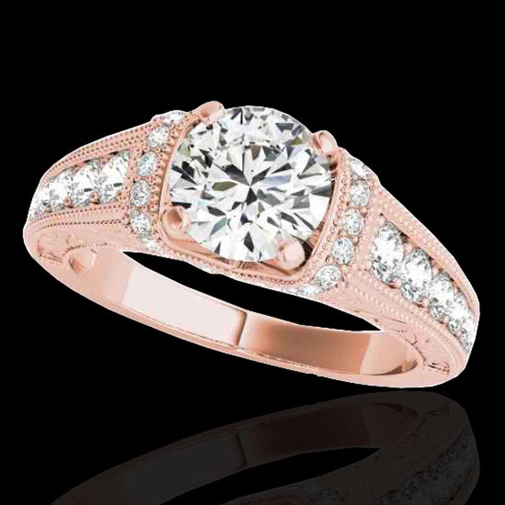 1.75 ctw Certified Diamond Solitaire Antique Ring 10k: REF-259K3Y - SKU: 34784 ---- 1.75 ctw Certified Diamond Solitaire Antique Ring 10k Rose Gold Designer Brand Luxury Jewelry, made in the USA Suggested Retail Price: $20,900 Factory offers perfect facto