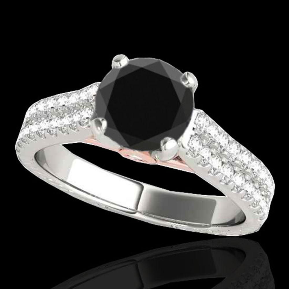 2.11 ctw Certified VS Black Diamond Pave Ring 10k 2Tone: REF-66X8A - SKU: 35468 ---- 2.11 ctw Certified VS Black Diamond Pave Ring 10k White & Rose Gold Designer Brand Luxury Jewelry, made in the USA Suggested Retail Price: $5,400 Factory offers perfect fac