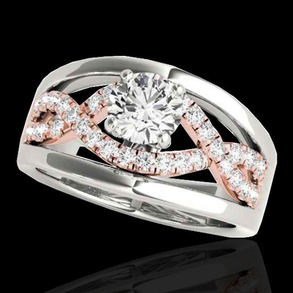 1.55 ctw Certified Diamond Solitaire Ring 10k 2Tone: REF-245F5M - SKU: 35293 ---- 1.55 ctw Certified Diamond Solitaire Ring 10k White & Rose Gold Designer Brand Luxury Jewelry, made in the USA Suggested Retail Price: $19,800 Factory offers perfect facto