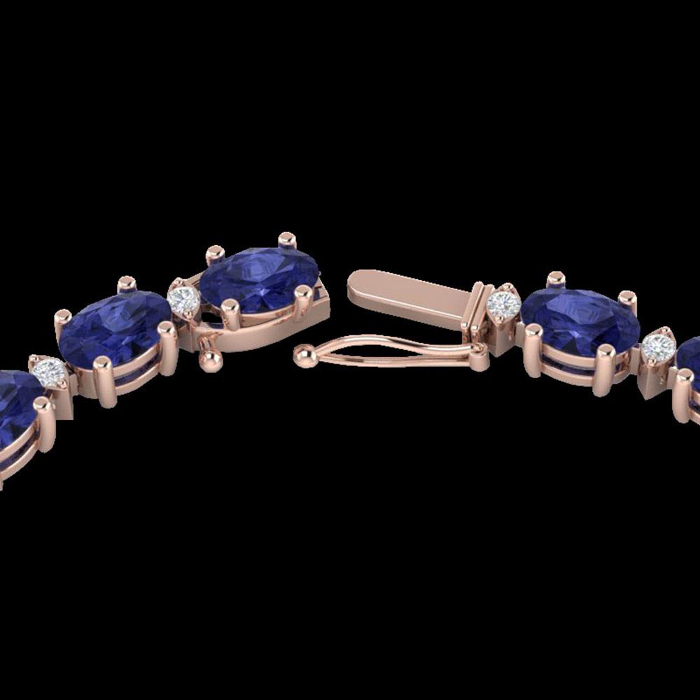 46.5 ctw Tanzanite & VS/SI Diamond Eternity Necklace: REF-439H5R - SKU: 29436 ---- 46.5 ctw Tanzanite & VS/SI Diamond Eternity Necklace 10k Rose Gold Designer Brand Luxury Jewelry, made in the USA Suggested Retail Price: $33,850 Factory offers perfect fa