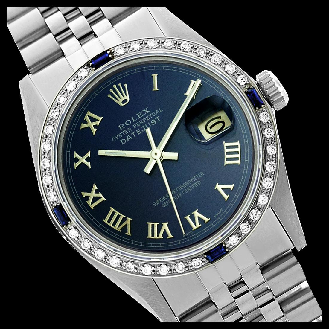 Rolex Ladies Stainless Steel, Roman Dial with: REF-419W6H ---- Rolex Ladies Stainless Steel, Roman Dial with Diam/Sapphire Bezel, Sapphire CrystalThis watch is in Excellent Condition.Newly serviced & Polished to Factory specifications. Prepetual,