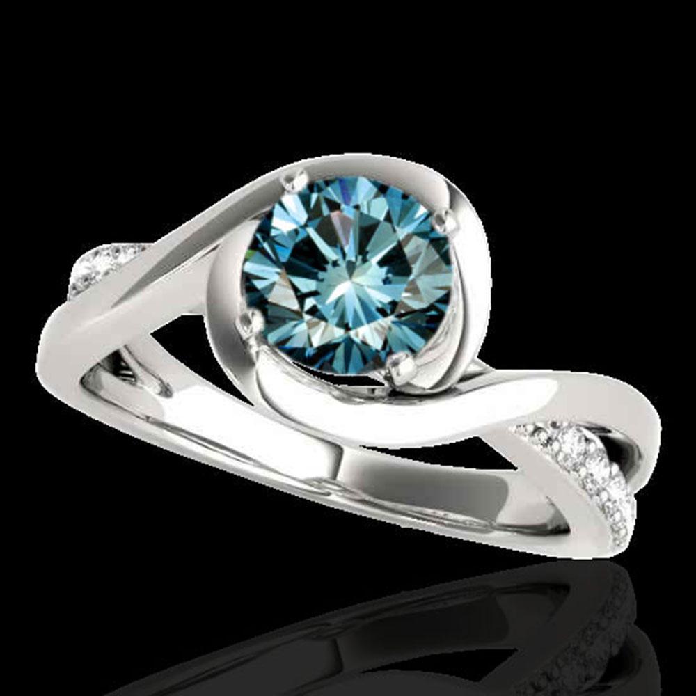 1.15 ctw SI Certified Fancy Blue Diamond Solitaire Ring: REF-113F2M - SKU: 34840 ---- 1.15 ctw SI Certified Fancy Blue Diamond Solitaire Ring 10k White Gold Designer Brand Luxury Jewelry, made in the USA Suggested Retail Price: $9,150 Factory offers perfect