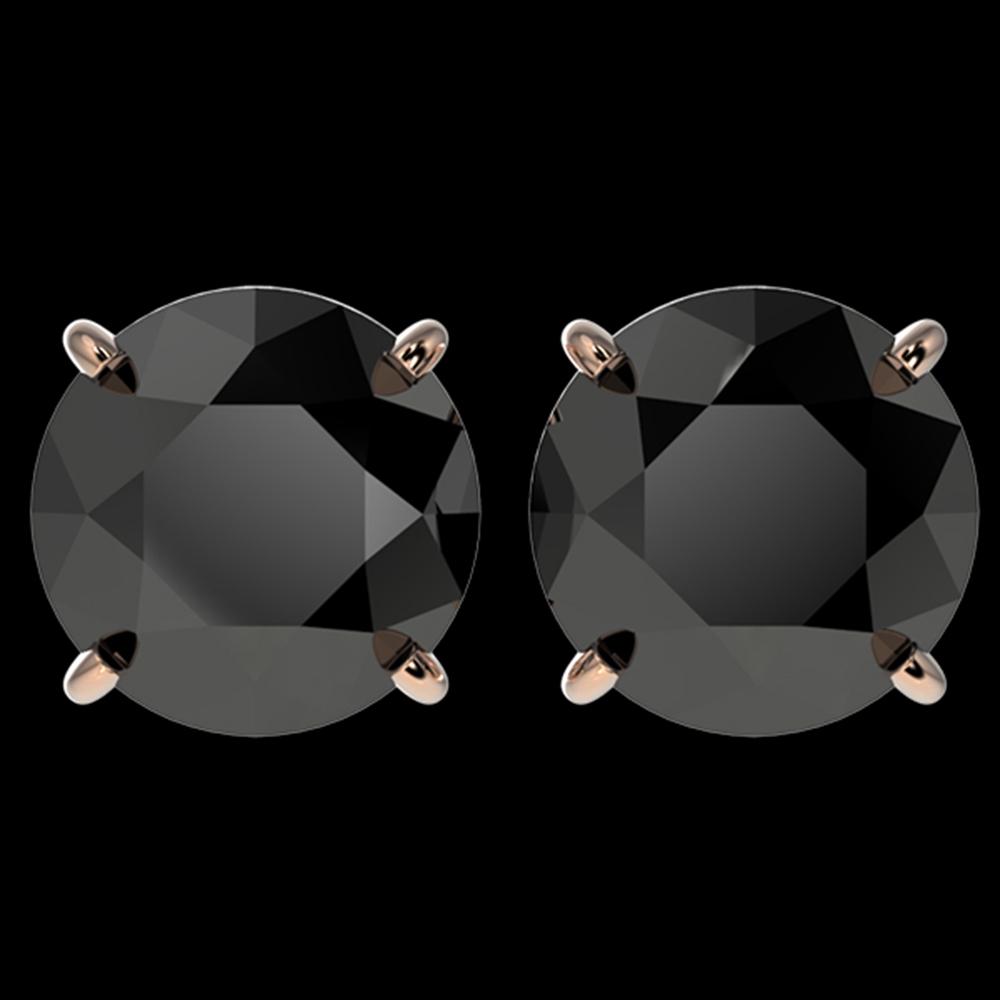 4 ctw Fancy Black Diamond Solitaire Stud Earrings 10k: REF-68N8F - SKU: 33135 ---- 4 ctw Fancy Black Diamond Solitaire Stud Earrings 10k Rose Gold Designer Brand Luxury Jewelry, made in the USA Suggested Retail Price: $3,900 Factory offers perfect factory