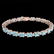 14 ctw Sky Blue Topaz & VS/SI Diamond Eternity Bracelet - 2
