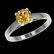 1.06 ctw Certified Intense Yellow Diamond Engagment 10k - 2