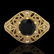 1.07 ctw Fancy Black Diamond Engagment Art Deco Ring - 2