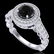 1.12 ctw Fancy Black Diamond Engagment Art Deco Ring