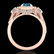 2.11 ctw Intense Blue Diamond Art Deco 3 Stone Ring 18k - 3