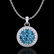 1 ctw Intense Blue Diamond Art Deco Stud Necklace 18k