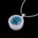 1 ctw Intense Blue Diamond Art Deco Stud Necklace 18k - 2