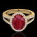 3 ctw Ruby & Micro Pave VS/SI Diamond Halo Ring 18k