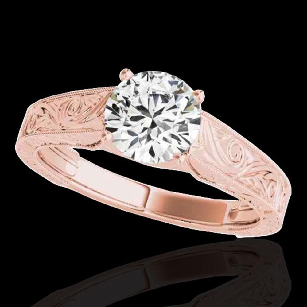 1.5 ctw Certified Diamond Solitaire Antique Ring 10k: REF-327W3H - SKU: 35192 ---- 1.5 ctw Certified Diamond Solitaire Antique Ring 10k Rose Gold Designer Brand Luxury Jewelry, made in the USA Suggested Retail Price: $26,400 Factory offers perfect factor