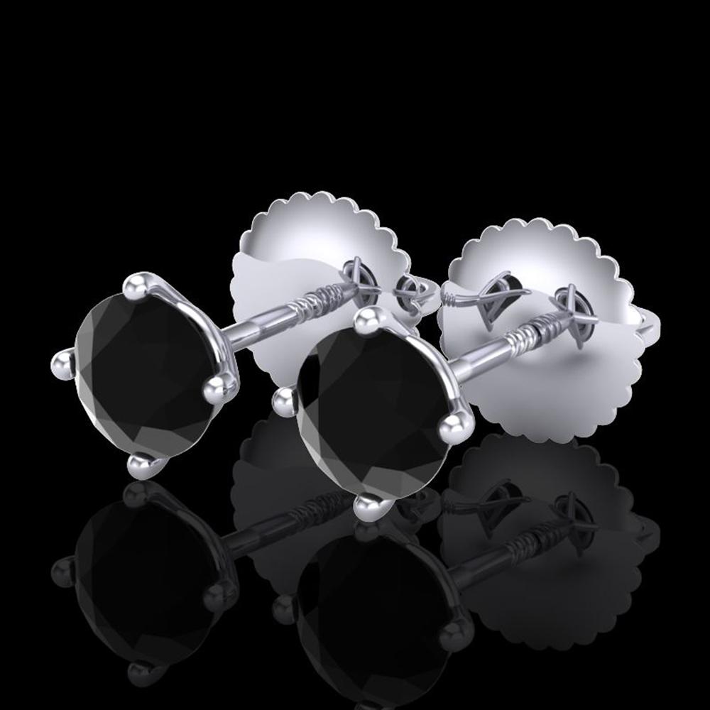 0.65 ctw Fancy Black Diamond Art Deco Stud Earrings 18K: REF-25W9K - SKU: 38220 ---- 0.65 ctw Fancy Black Diamond Art Deco Stud Earrings 18K White Gold Designer Brand Luxury Jewelry, made in the USA Suggested Retail Price: $1,900 Factory offers perfect fact