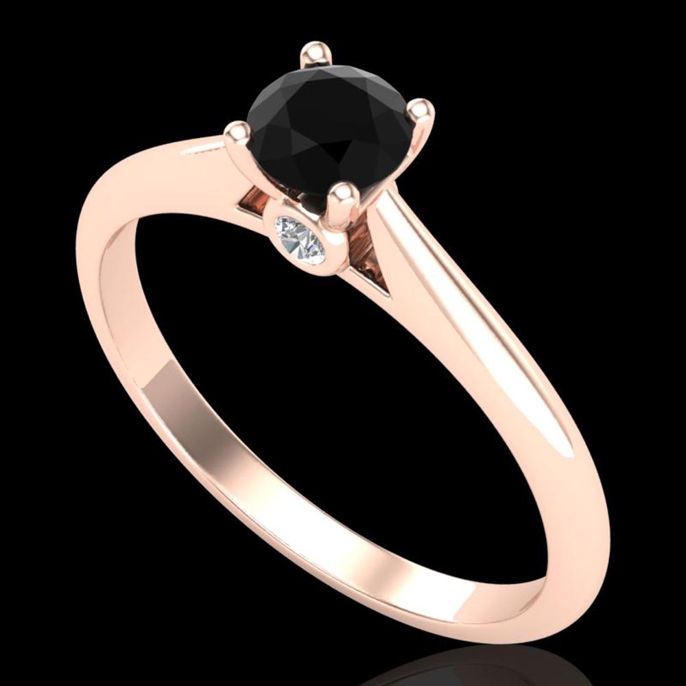 0.4 ctw Fancy Black Diamond Engagement Art Deco Ring: REF-25A3N - SKU: 38179 ---- 0.4 ctw Fancy Black Diamond Engagement Art Deco Ring 18K Rose Gold Designer Brand Luxury Jewelry, made in the USA Suggested Retail Price: $2,050 Factory offers perfect fact