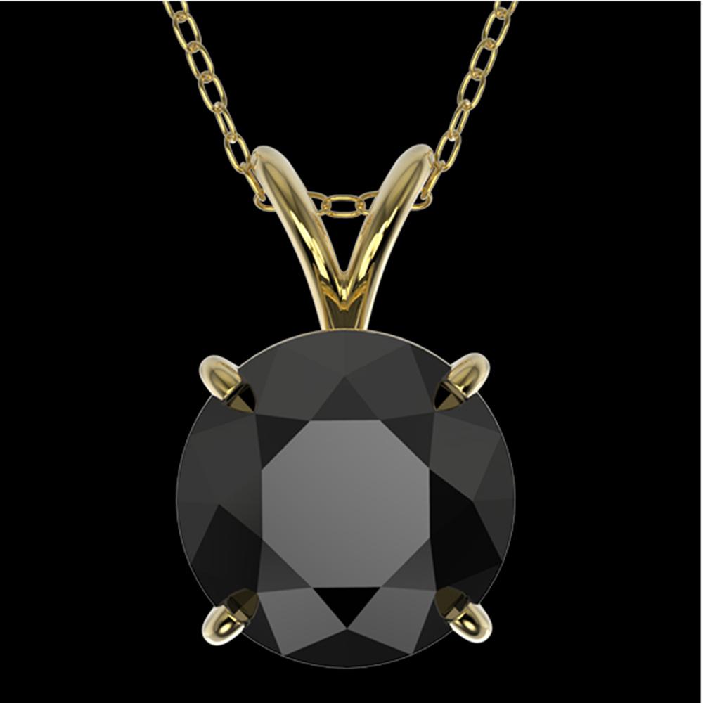 2 ctw Fancy Black Diamond Solitaire Necklace 10K Yellow: REF-35V6A - SKU: 33235 ---- 2 ctw Fancy Black Diamond Solitaire Necklace 10K Yellow Gold Designer Brand Luxury Jewelry, made in the USA Suggested Retail Price: $3,200 Factory offers perfect factory si