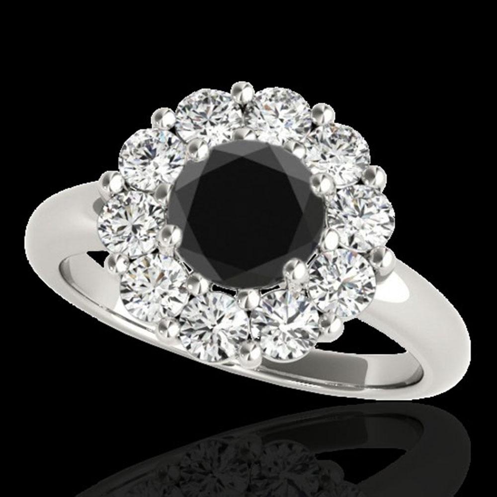 2.09 ctw Certified VS Black Diamond Solitaire Halo Ring: REF-88X6A - SKU: 34426 ---- 2.09 ctw Certified VS Black Diamond Solitaire Halo Ring 10k White Gold Designer Brand Luxury Jewelry, made in the USA Suggested Retail Price: $7,800 Factory offers perfect 