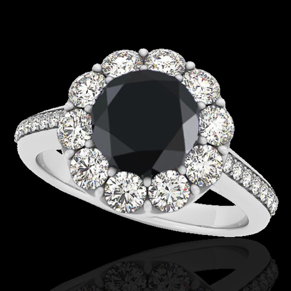 2 ctw Certified VS Black Diamond Solitaire Halo Ring: REF-71H2R - SKU: 33251 ---- 2 ctw Certified VS Black Diamond Solitaire Halo Ring 10k White Gold Designer Brand Luxury Jewelry, made in the USA Suggested Retail Price: $6,250 Factory offers perfect fac