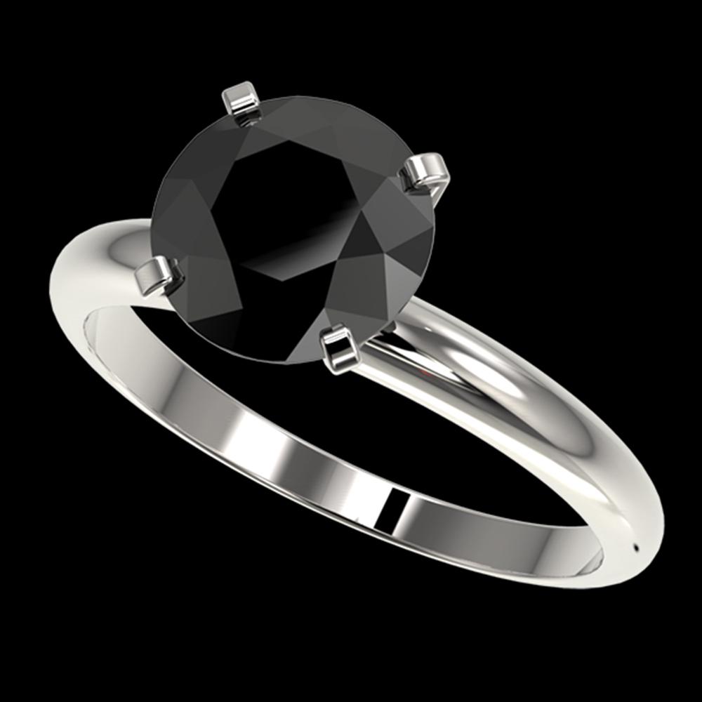 2.59 ctw Fancy Black Diamond Solitaire Engagment Ring: REF-57A8N - SKU: 36455 ---- 2.59 ctw Fancy Black Diamond Solitaire Engagment Ring 10k White Gold Designer Brand Luxury Jewelry, made in the USA Suggested Retail Price: $3,300 Factory offers perfect fa