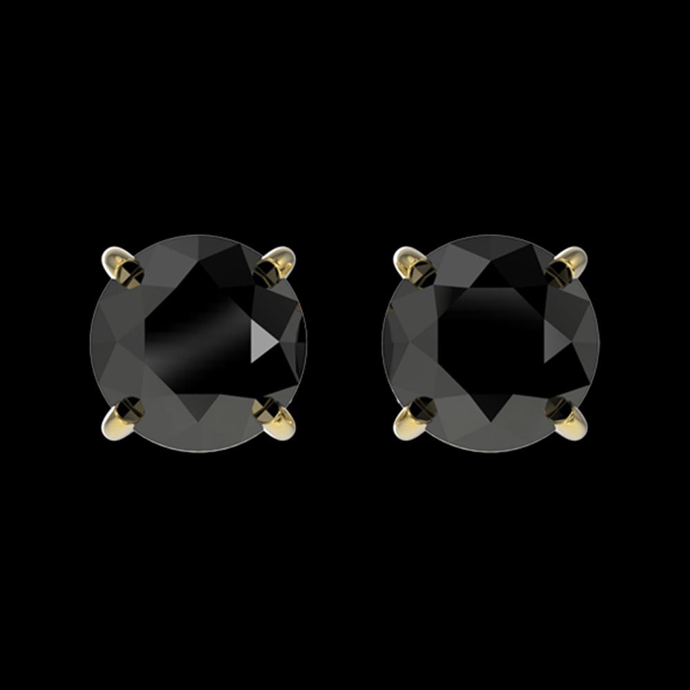 1.11 ctw Fancy Black Diamond Solitaire Stud Earrings: REF-22W2K - SKU: 36589 ---- 1.11 ctw Fancy Black Diamond Solitaire Stud Earrings 10K Yellow Gold Designer Brand Luxury Jewelry, made in the USA Suggested Retail Price: $1,250 Factory offers perfect fa