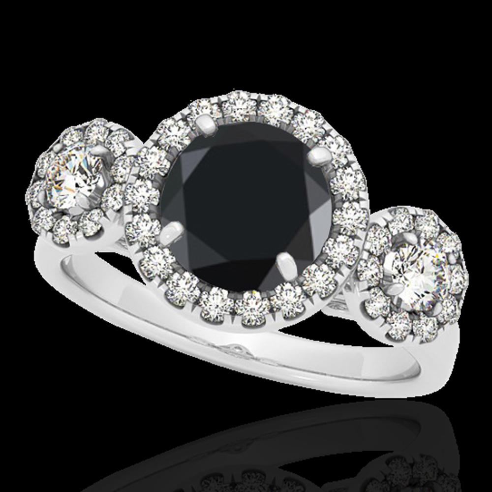 1.75 ctw Certified VS Black Diamond Solitaire Halo Ring: REF-65G9W - SKU: 33286 ---- 1.75 ctw Certified VS Black Diamond Solitaire Halo Ring 10k White Gold Designer Brand Luxury Jewelry, made in the USA Suggested Retail Price: $5,300 Factory offers perfect 
