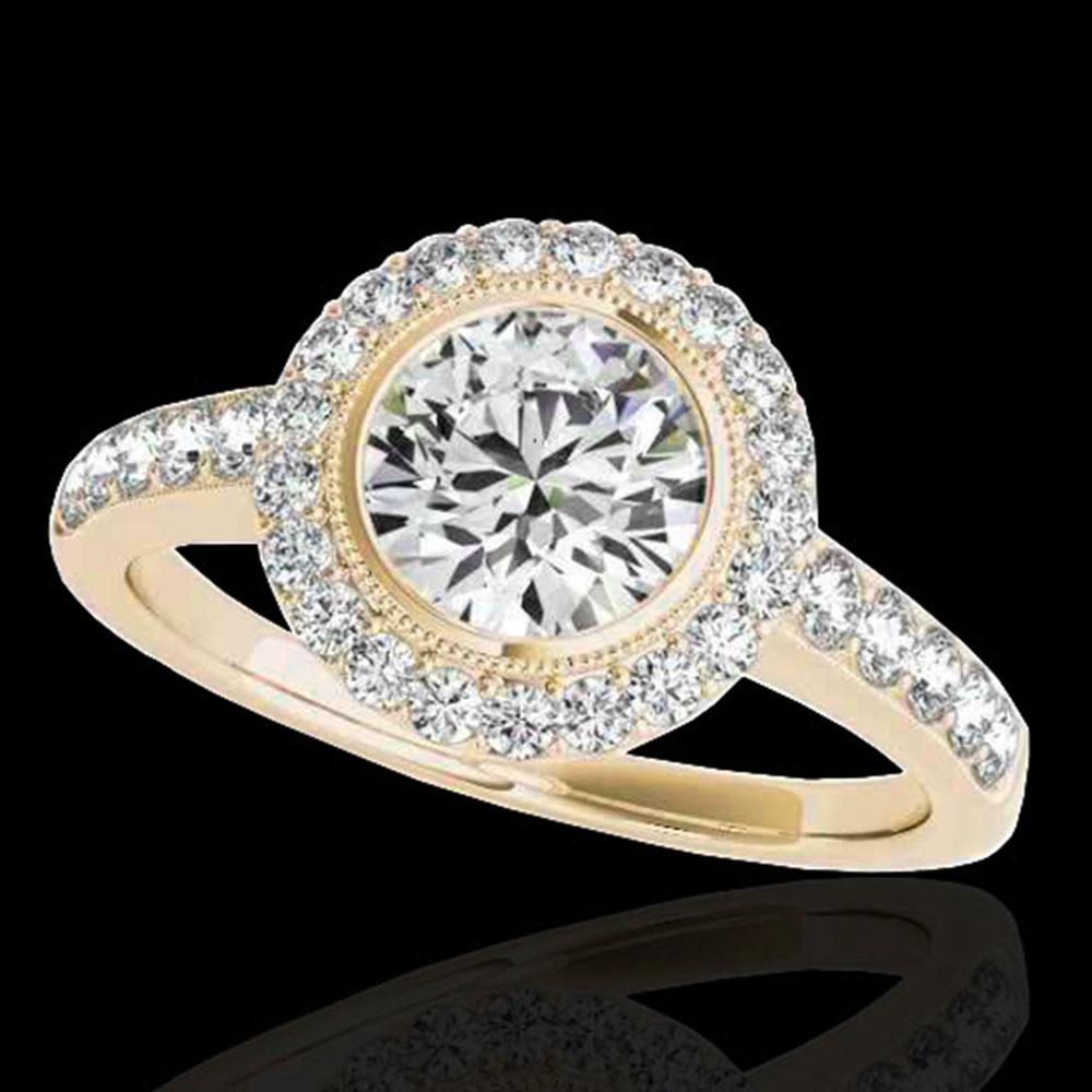 1.5 ctw Certified Diamond Solitaire Halo Ring 10k: REF-218H2R - SKU: 34443 ---- 1.5 ctw Certified Diamond Solitaire Halo Ring 10k Yellow Gold Designer Brand Luxury Jewelry, made in the USA Suggested Retail Price: $16,000 Factory offers perfect factory