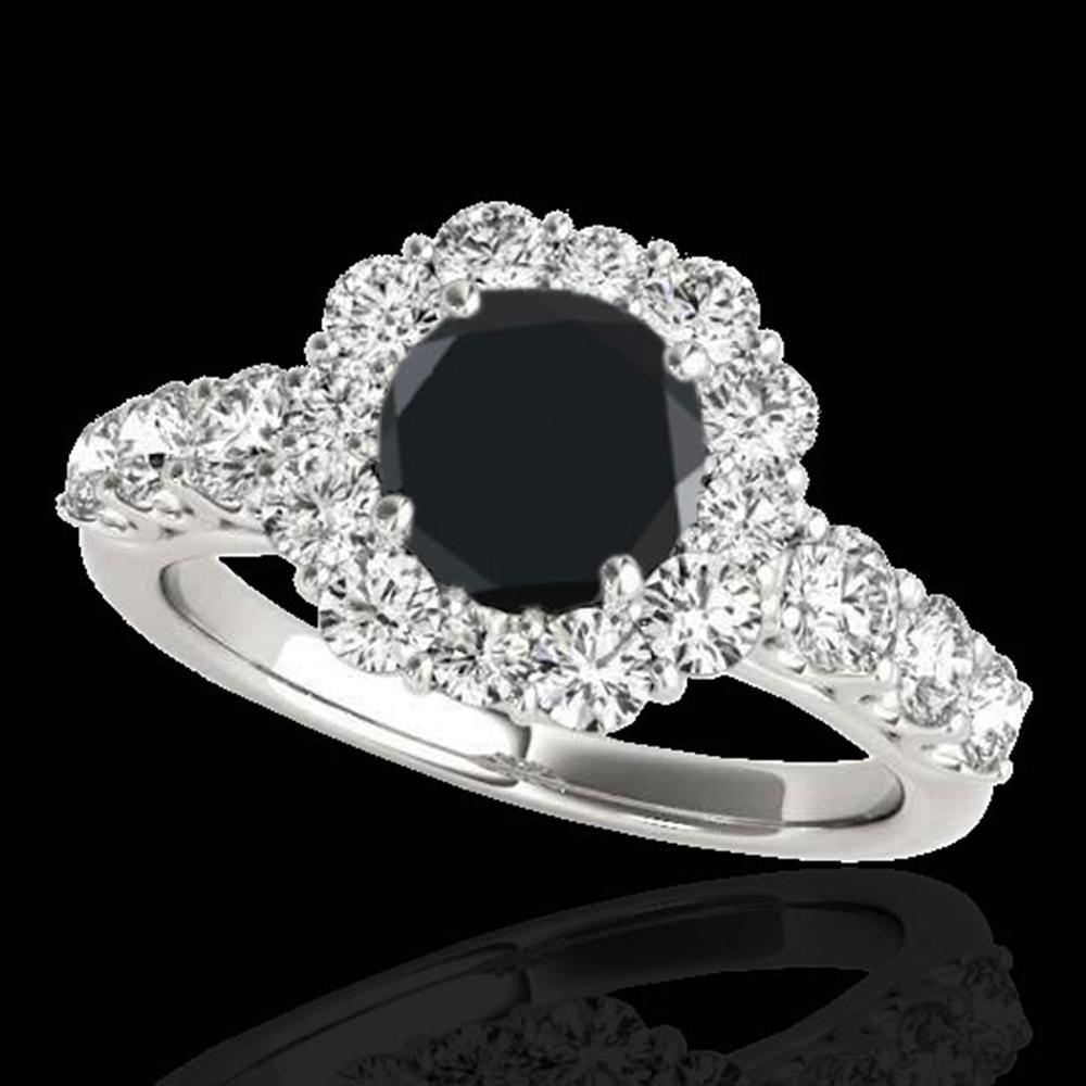 2.9 ctw Certified VS Black Diamond Solitaire Halo Ring: REF-91K9Y - SKU: 33394 ---- 2.9 ctw Certified VS Black Diamond Solitaire Halo Ring 10k White Gold Designer Brand Luxury Jewelry, made in the USA Suggested Retail Price: $7,400 Factory offers perfect f