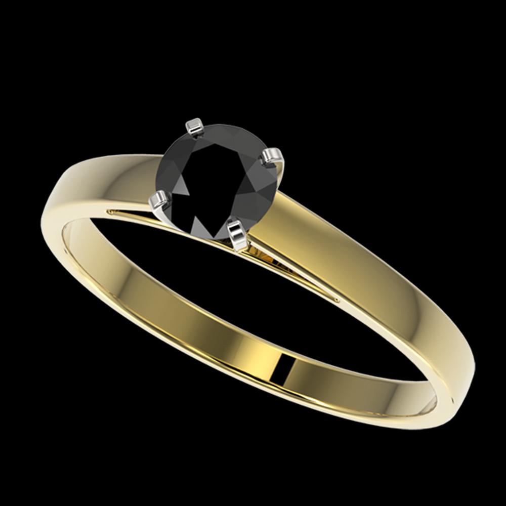 .50 ctw Fancy Black Diamond Solitaire Engagement Ring: REF-15K5R - SKU: 32957 ---- .50 ctw Fancy Black Diamond Solitaire Engagement Ring 10K Yellow Gold Designer Brand Luxury Jewelry, made in the USA Suggested Retail Price: $900 Factory offers perfect fac