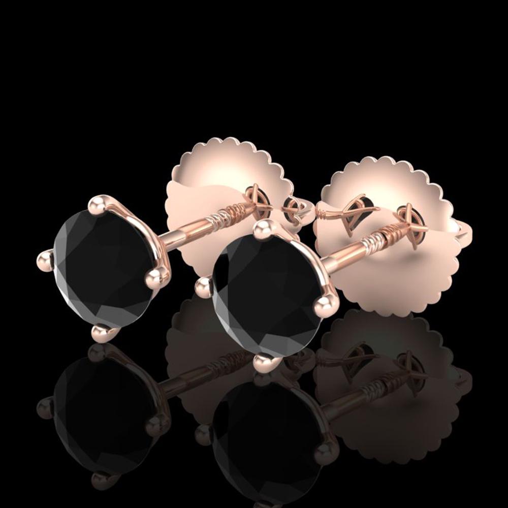 0.65 ctw Fancy Black Diamond Art Deco Stud Earrings 18K: REF-25R9X - SKU: 38221 ---- 0.65 ctw Fancy Black Diamond Art Deco Stud Earrings 18K Rose Gold Designer Brand Luxury Jewelry, made in the USA Suggested Retail Price: $1,900 Factory offers perfect facto
