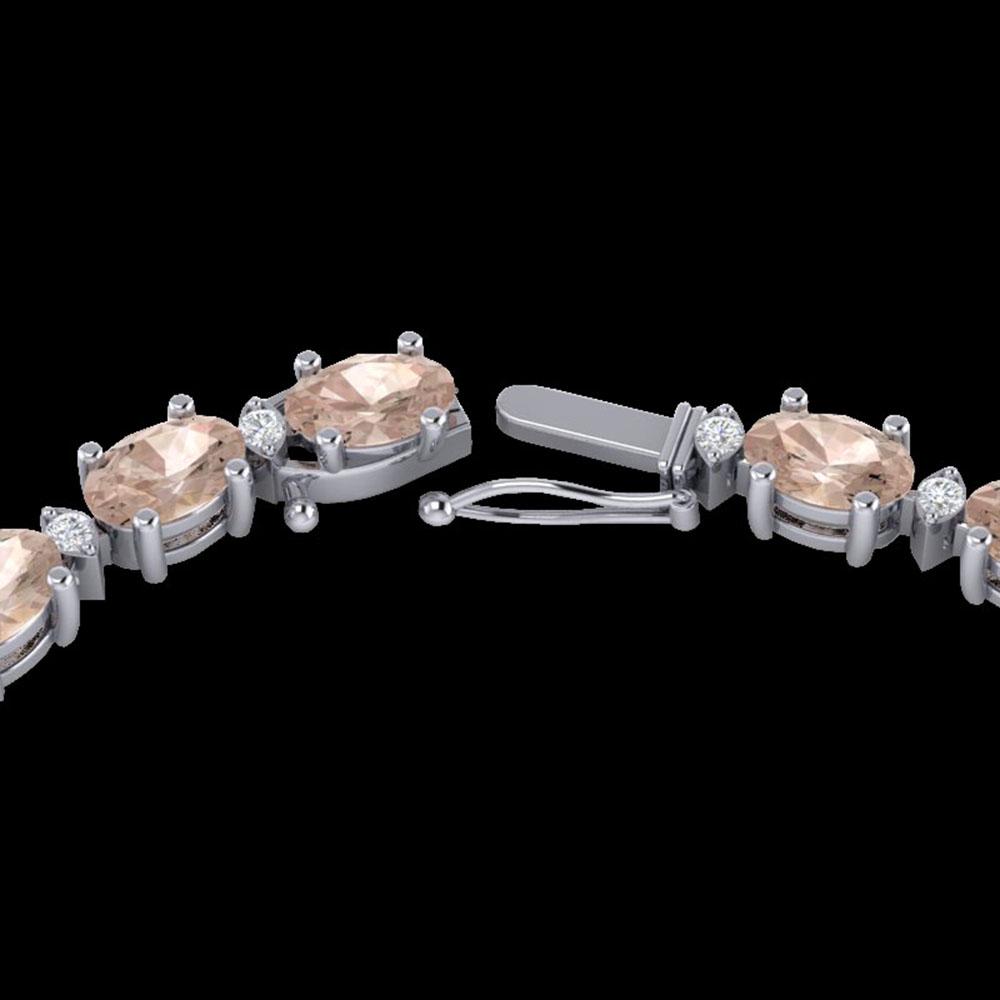 49.85 ctw Morganite & VS/SI Diamond Eternity Necklace: REF-755K8Y - SKU: 29511 ---- 49.85 ctw Morganite & VS/SI Diamond Eternity Necklace 10k White Gold Designer Brand Luxury Jewelry, made in the USA Suggested Retail Price: $54,050 Factory offers perfect 