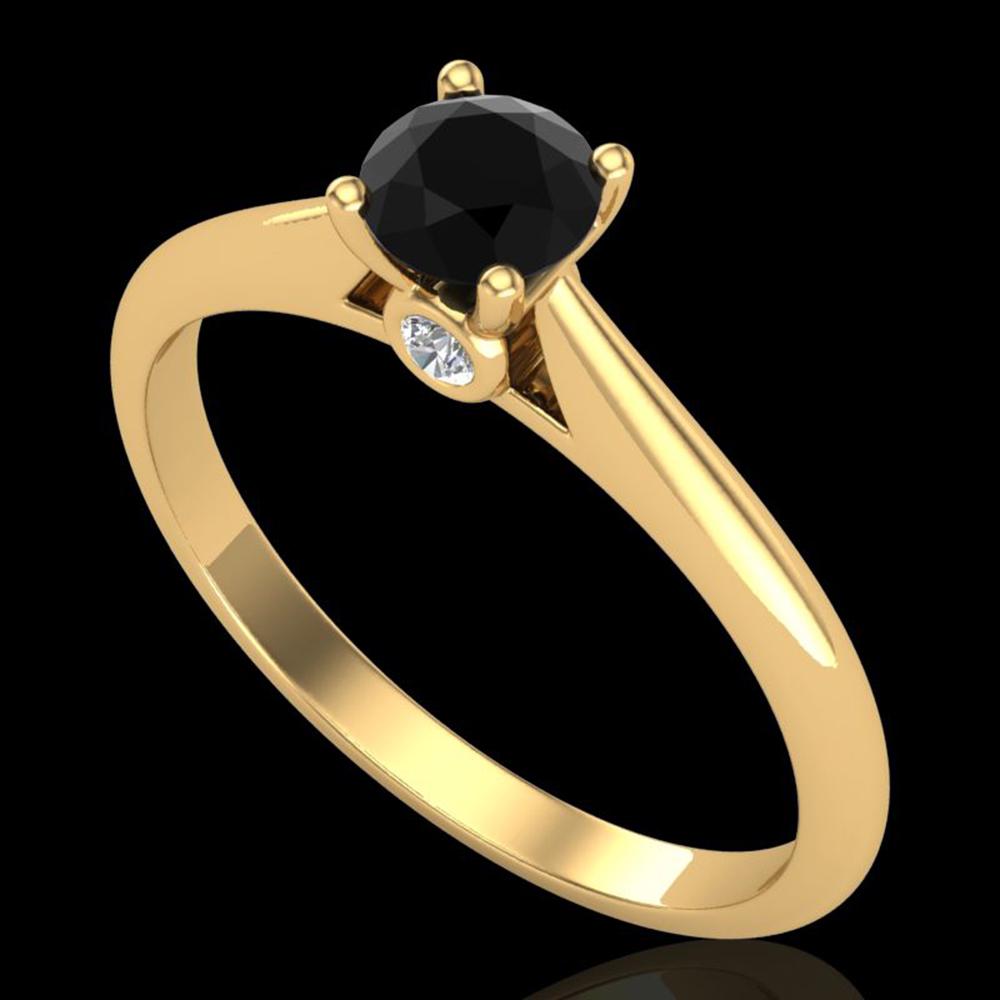 0.4 ctw Fancy Black Diamond Engagement Art Deco Ring: REF-25F3M - SKU: 38180 ---- 0.4 ctw Fancy Black Diamond Engagement Art Deco Ring 18K Yellow Gold Designer Brand Luxury Jewelry, made in the USA Suggested Retail Price: $2,050 Factory offers perfect fa