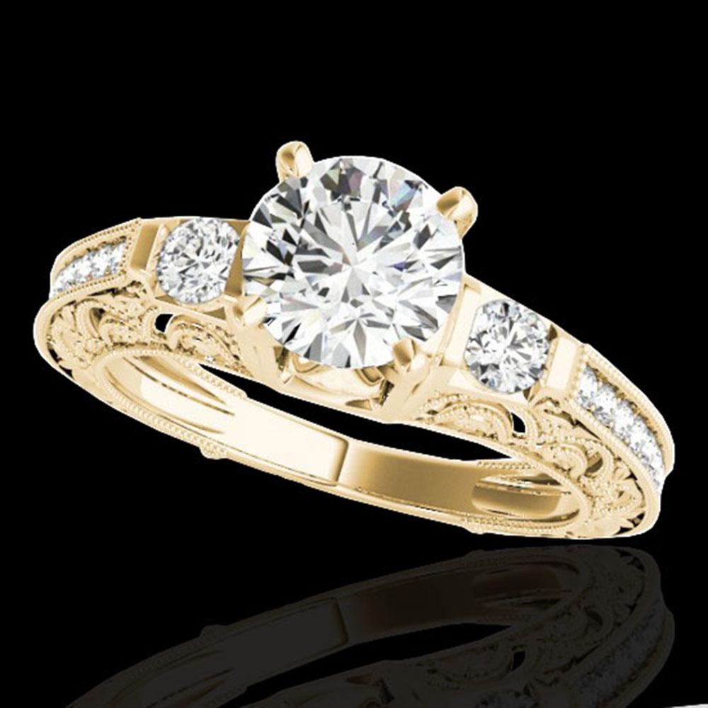 1.38 ctw Certified Diamond Solitaire Antique Ring 10k: REF-201W8H - SKU: 34641 ---- 1.38 ctw Certified Diamond Solitaire Antique Ring 10k Yellow Gold Designer Brand Luxury Jewelry, made in the USA Suggested Retail Price: $16,300 Factory offers perfect fac