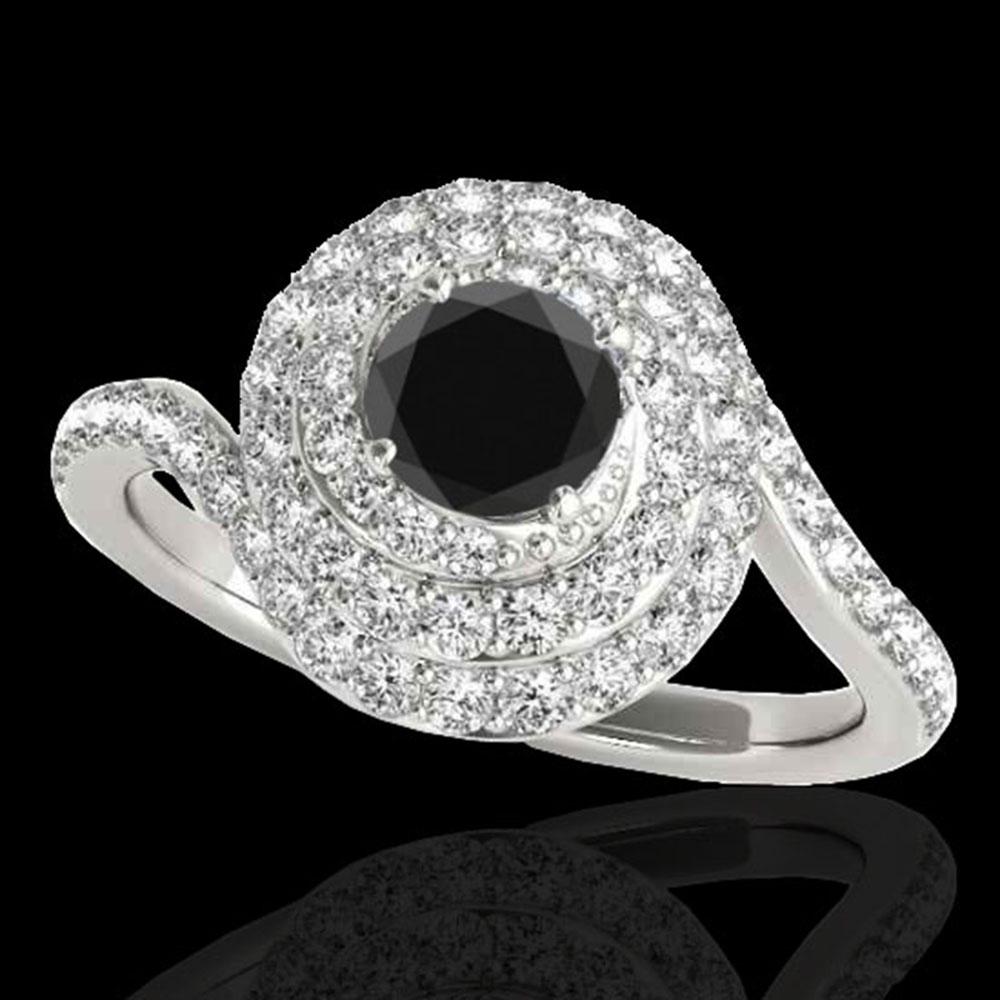 2.11 ctw Certified VS Black Diamond Solitaire Halo Ring: REF-72G8W - SKU: 34516 ---- 2.11 ctw Certified VS Black Diamond Solitaire Halo Ring 10k White Gold Designer Brand Luxury Jewelry, made in the USA Suggested Retail Price: $6,400 Factory offers perfect 