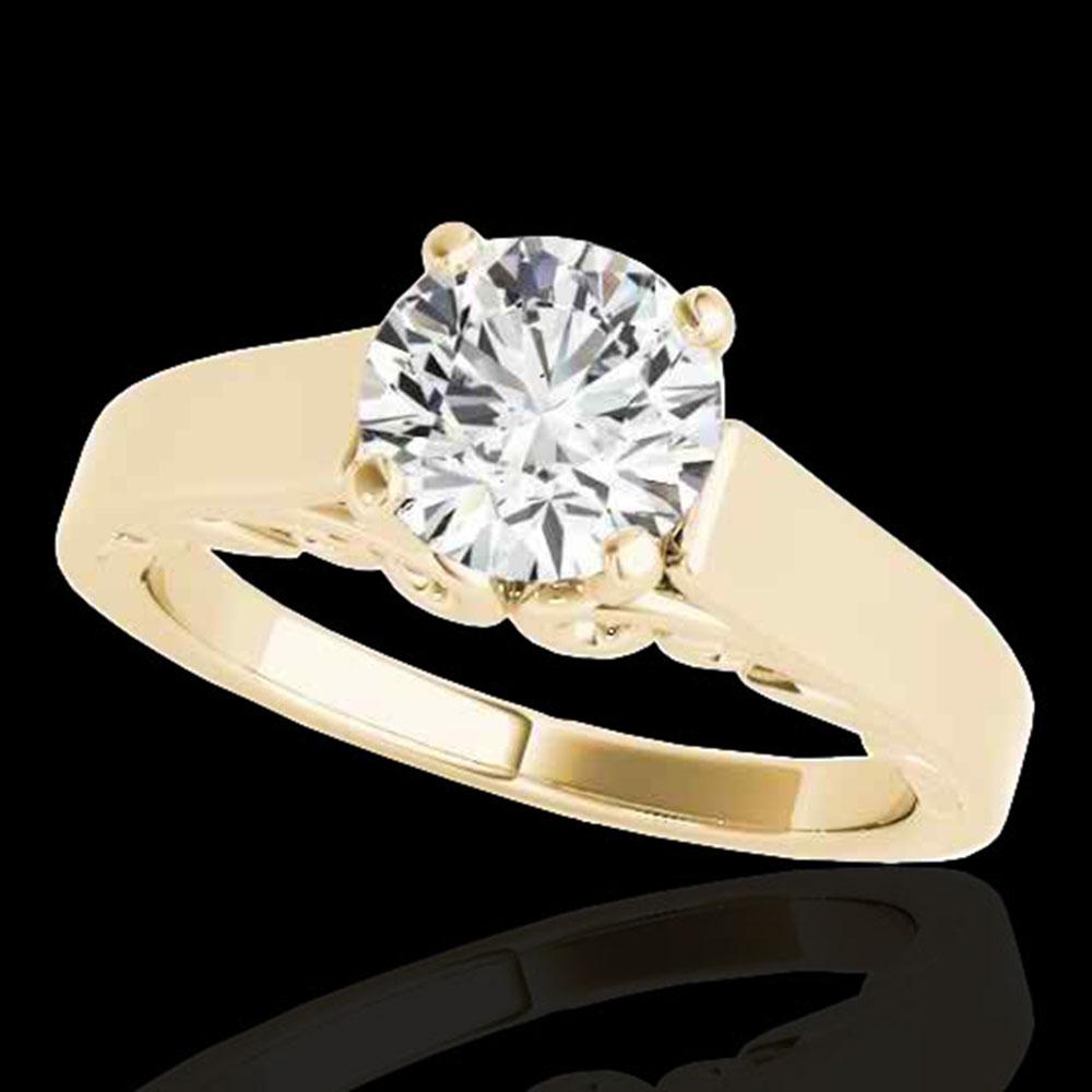 1 ctw Certified Diamond Solitaire Ring 10k Yellow Gold: REF-170F5M - SKU: 35139 ---- 1 ctw Certified Diamond Solitaire Ring 10k Yellow Gold Designer Brand Luxury Jewelry, made in the USA Suggested Retail Price: $12,500 Factory offers perfect factory sizing