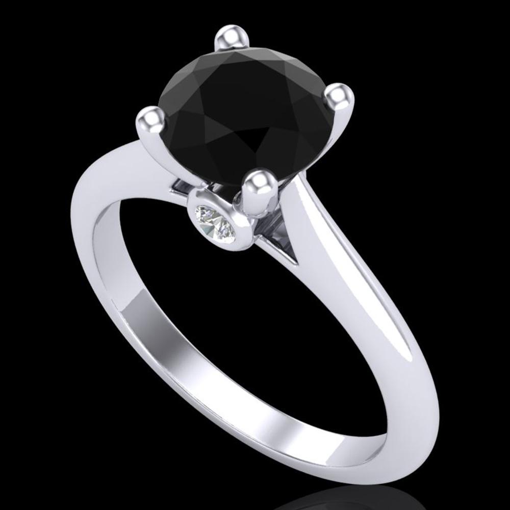 1.6 ctw Fancy Black Diamond Engagment Art Deco Ring 18k: REF-75R2K - SKU: 38213 ---- 1.6 ctw Fancy Black Diamond Engagment Art Deco Ring 18k White Gold Designer Brand Luxury Jewelry, made in the USA Suggested Retail Price: $6,600 Factory offers perfect fact