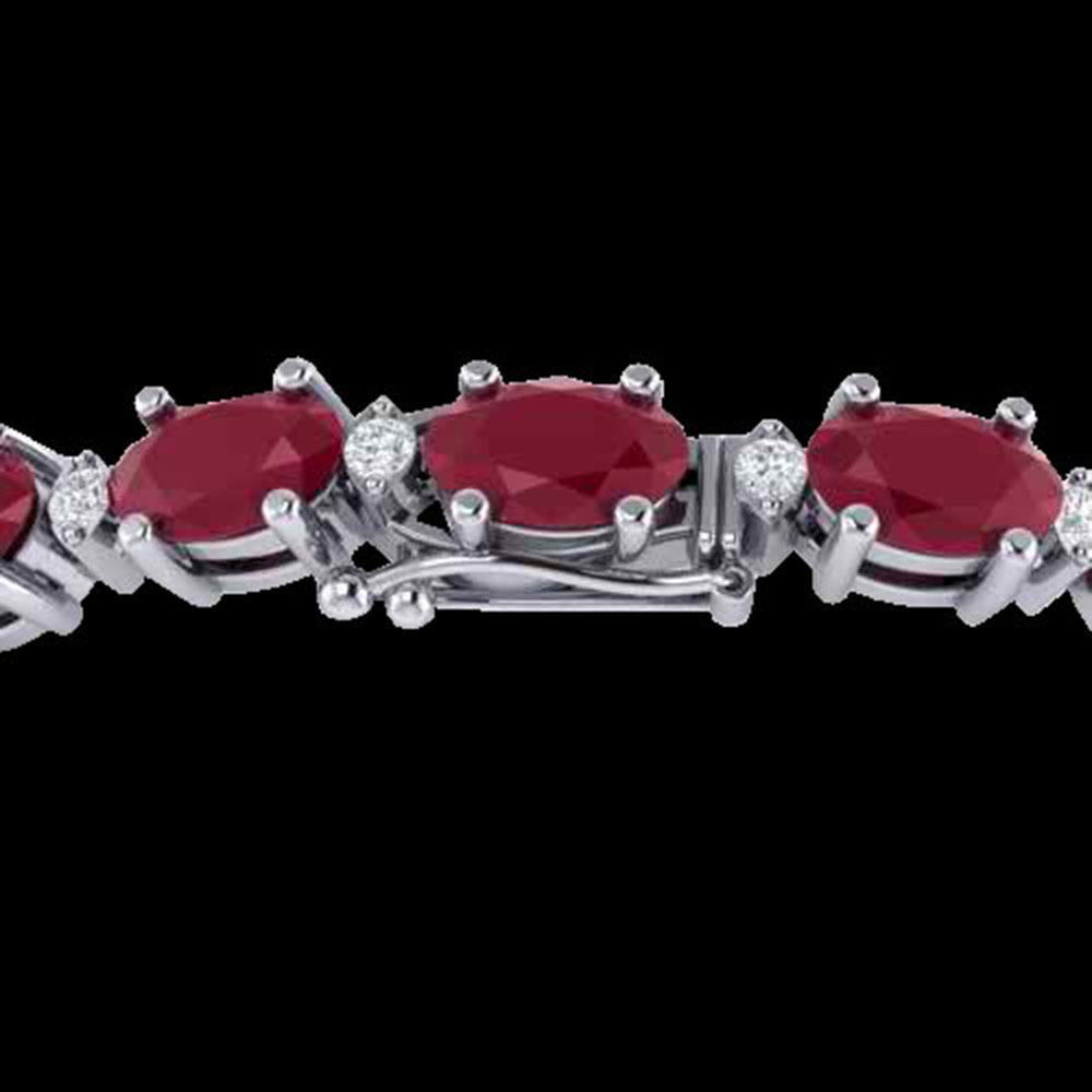 23.5 ctw Ruby & VS/SI Certified Diamond Eternity: REF-143W6H - SKU: 29375 ---- 23.5 ctw Ruby & VS/SI Certified Diamond Eternity Bracelet 10k White Gold Designer Brand Luxury Jewelry, made in the USA Suggested Retail Price: $11,050 Factory offers perf