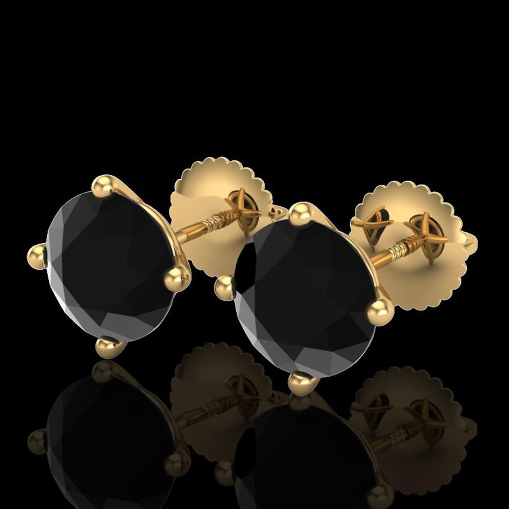 3.01 ctw Fancy Black Diamond Art Deco Stud Earrings 18k: REF-66A8N - SKU: 38257 ---- 3.01 ctw Fancy Black Diamond Art Deco Stud Earrings 18k Yellow Gold Designer Brand Luxury Jewelry, made in the USA Suggested Retail Price: $5,400 Factory offers perfect fac